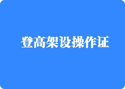 快点cao我要被cao烂了视频登高架设操作证